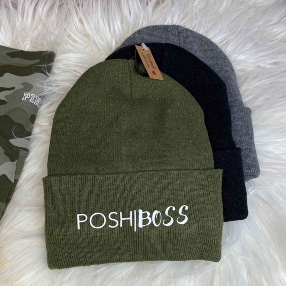 🆕🔥POSH | boss ❄️ Winter Beanie Hat with Fleece